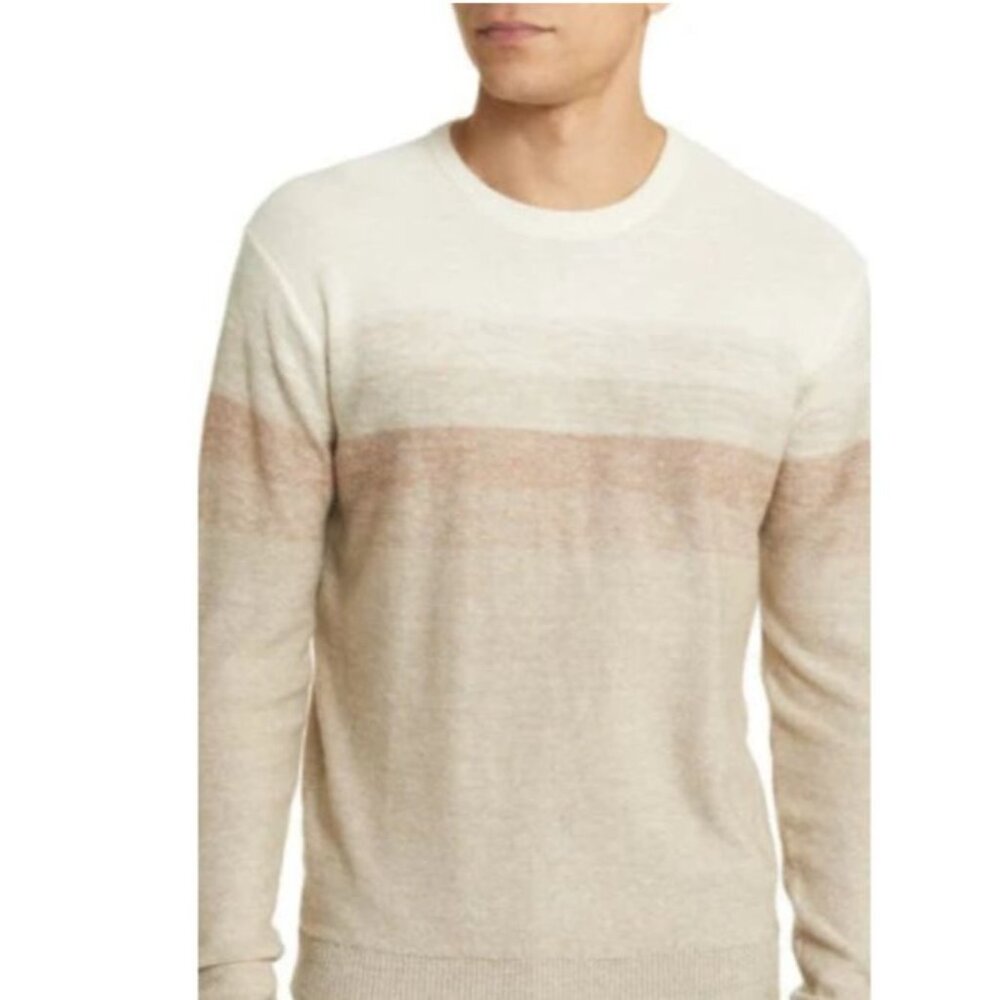 Peter Millar Dégradé Stripe Wool & Linen Crewneck Sweater Men's Sweater NWT - Si